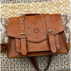 New Backpack for Women Briefcase Messenger Laptop Bag Vegan Leather Satchel